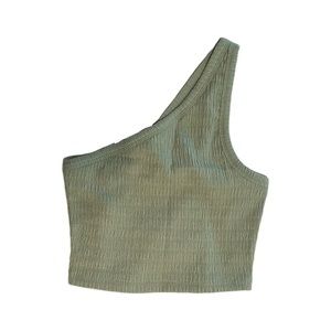 american eagle one shoulder tank (in green)